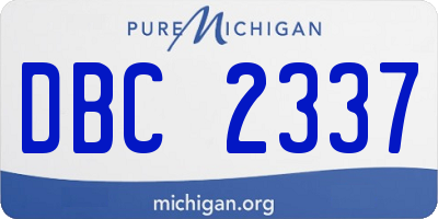 MI license plate DBC2337