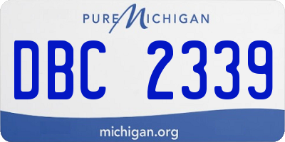 MI license plate DBC2339
