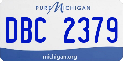 MI license plate DBC2379