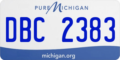 MI license plate DBC2383