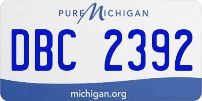 MI license plate DBC2392