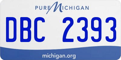 MI license plate DBC2393