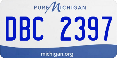 MI license plate DBC2397