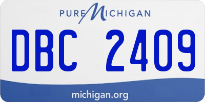 MI license plate DBC2409