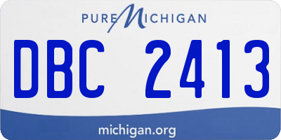MI license plate DBC2413