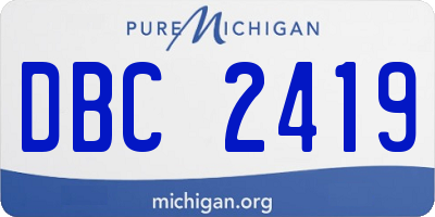 MI license plate DBC2419