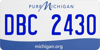 MI license plate DBC2430