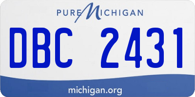 MI license plate DBC2431