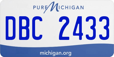 MI license plate DBC2433