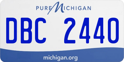 MI license plate DBC2440