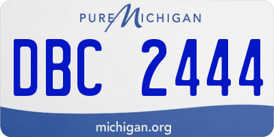 MI license plate DBC2444