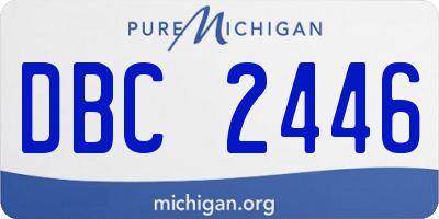 MI license plate DBC2446