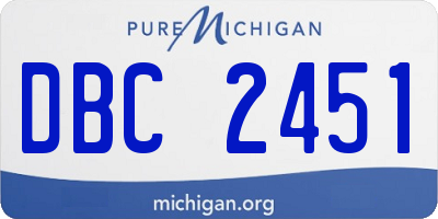 MI license plate DBC2451