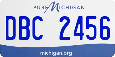MI license plate DBC2456