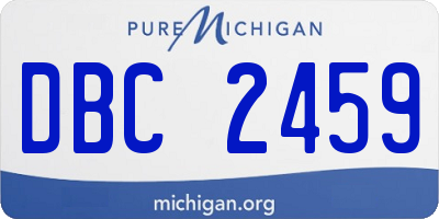 MI license plate DBC2459