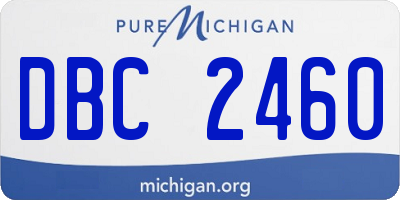 MI license plate DBC2460
