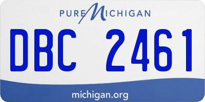 MI license plate DBC2461