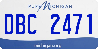 MI license plate DBC2471