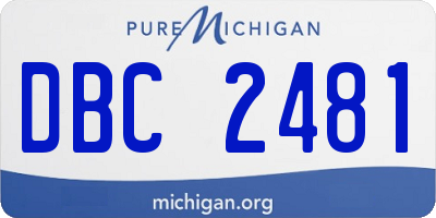 MI license plate DBC2481