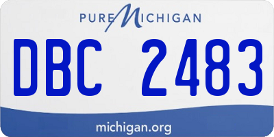 MI license plate DBC2483