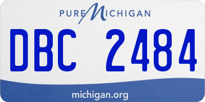 MI license plate DBC2484