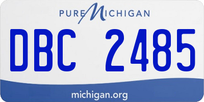 MI license plate DBC2485
