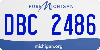 MI license plate DBC2486