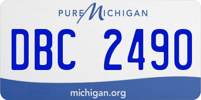 MI license plate DBC2490