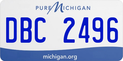 MI license plate DBC2496