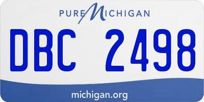 MI license plate DBC2498