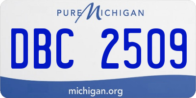 MI license plate DBC2509