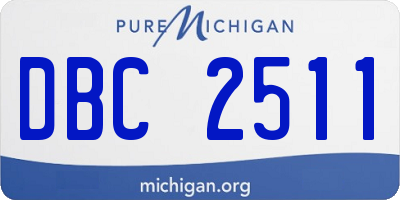 MI license plate DBC2511