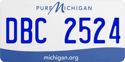 MI license plate DBC2524