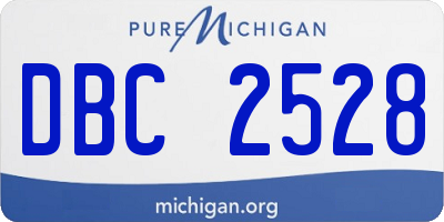 MI license plate DBC2528
