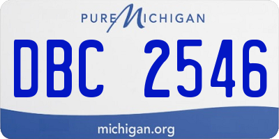 MI license plate DBC2546