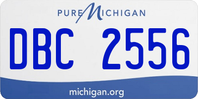MI license plate DBC2556