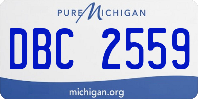 MI license plate DBC2559