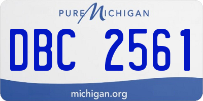 MI license plate DBC2561