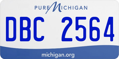 MI license plate DBC2564