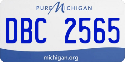 MI license plate DBC2565