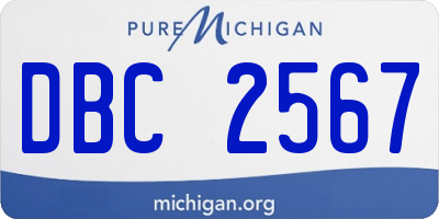 MI license plate DBC2567