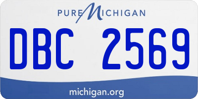 MI license plate DBC2569