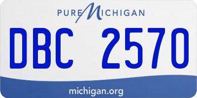 MI license plate DBC2570