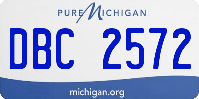 MI license plate DBC2572