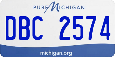 MI license plate DBC2574
