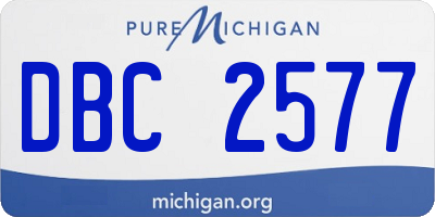 MI license plate DBC2577