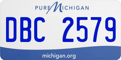 MI license plate DBC2579