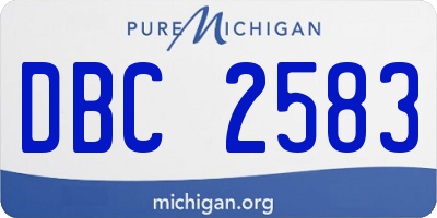 MI license plate DBC2583