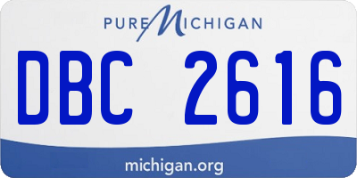MI license plate DBC2616
