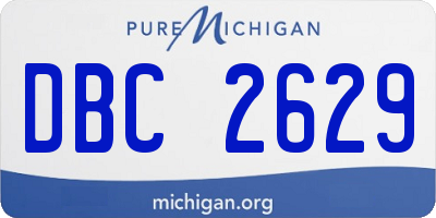 MI license plate DBC2629